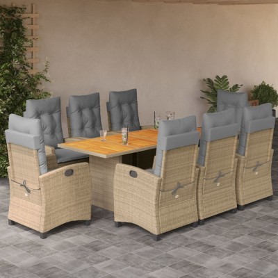 Garden set with cushions, 9...