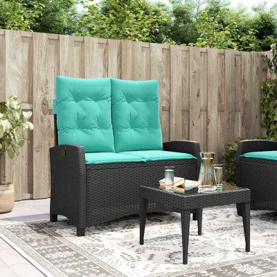 Reclining garden bench with...