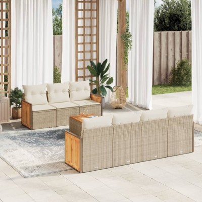 Sofa set with cushions, 8...