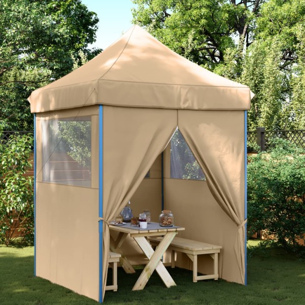Pop-up marquee with 4 side walls, sand
