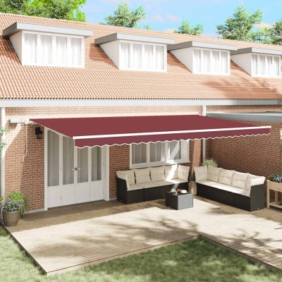 Manual retractable awning...