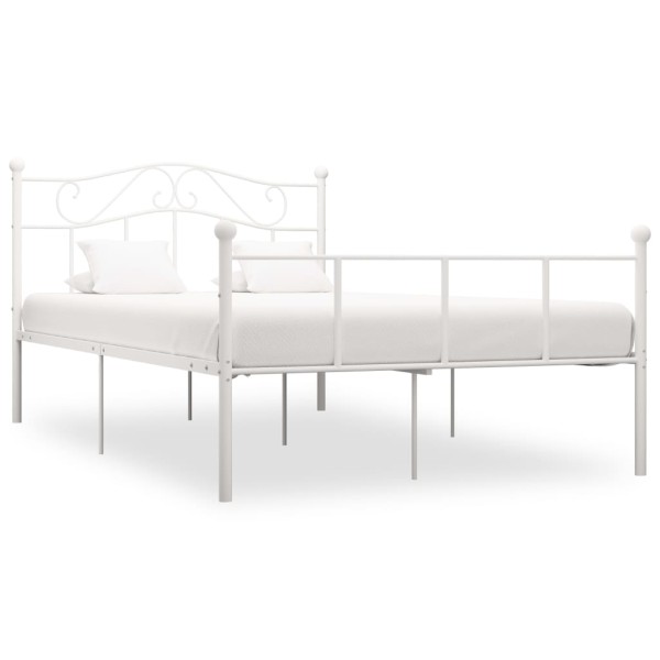 Bed frame, white, 120x200cm, metal