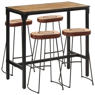 Bar set, 5 pieces, solid...