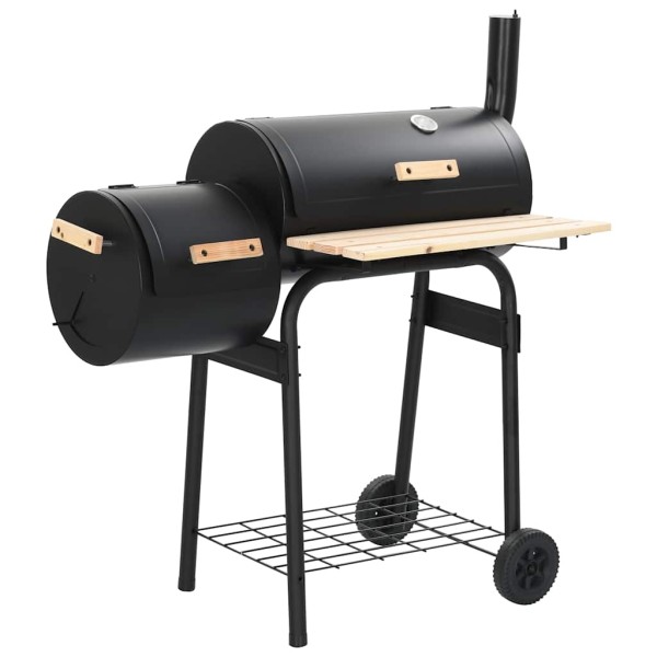 Charcoal grill with smoker