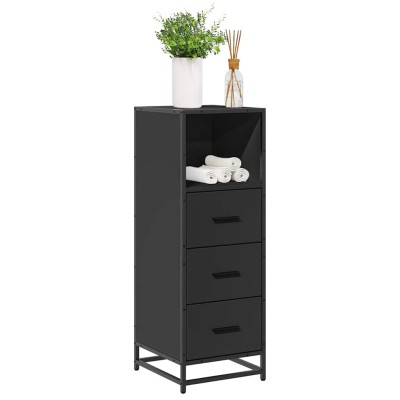 Bathroom cabinet, black,...