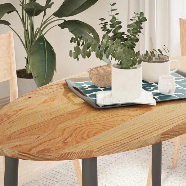 Table top, light brown, 120x60x2 cm, solid oak, oval