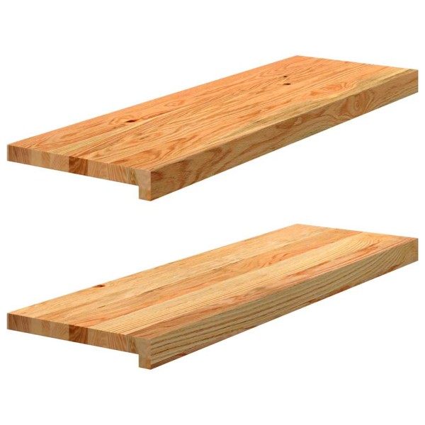 Window sills, 2 pcs., light brown, 80x25x2 cm, oak wood