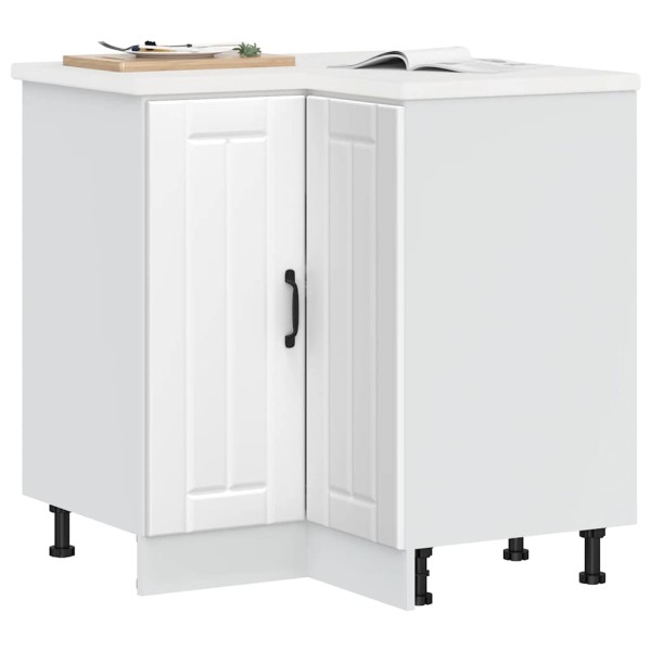 kitchen corner cabinet "Lucca" white engineered wood