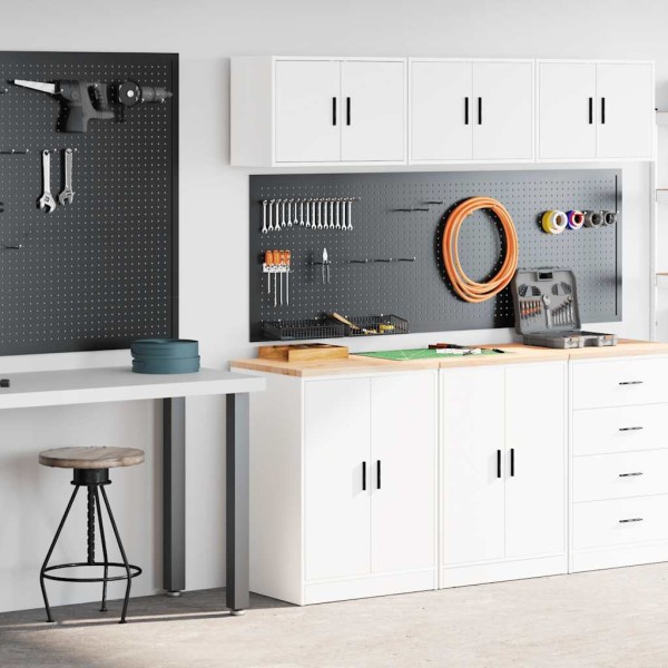 garage cabinets, 2 units, white, wood