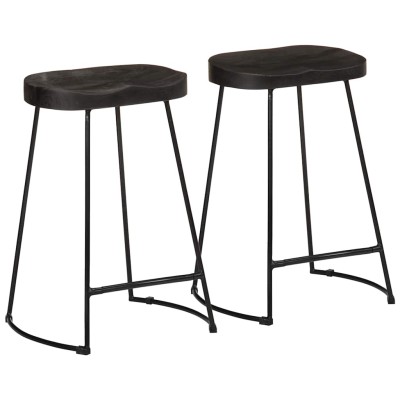 Bar stools, 2 pcs., black,...