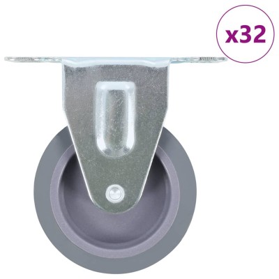 32 pcs. fixed wheels, 75 mm