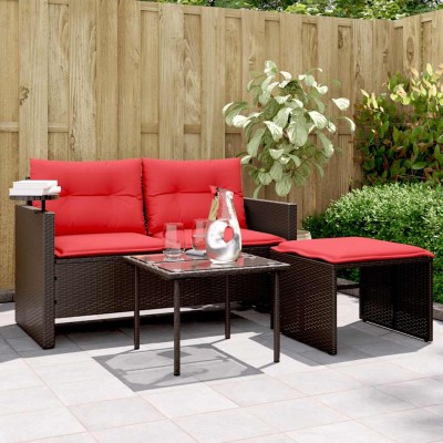 3-piece garden sofa set...