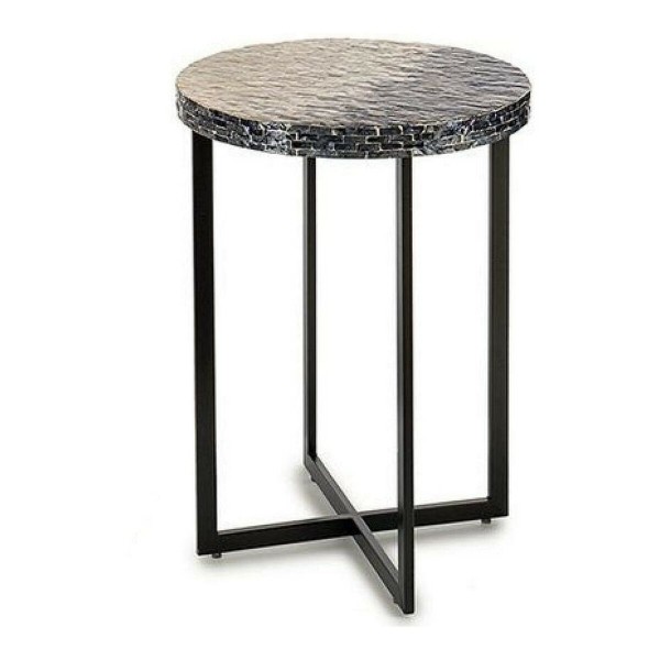 Side table Grey Metal Mother of pearl Particleboard (45 x 62 x 45 cm)