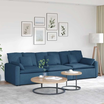 Modular sofa with cushions,...