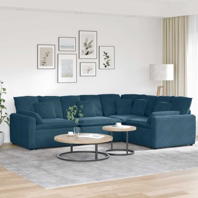 Modular sofa with cushions,...