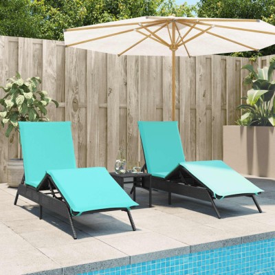 Sunbeds, 2 pcs. with table,...