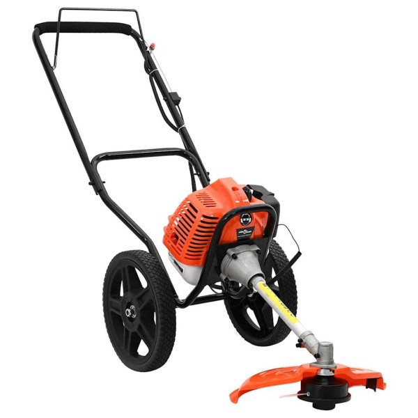 Brush cutter with wheels, orange, 52 cc, 1.45 kW