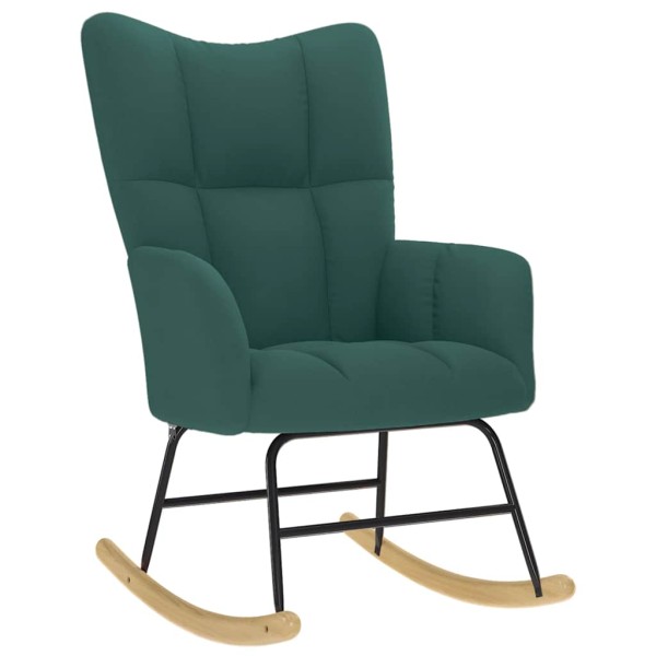 Rocking chair, dark green, fabric