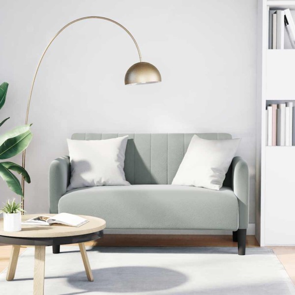Double sofa, light gray, 109 cm, velvet
