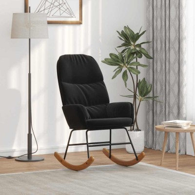 Rocking chair, black velvet