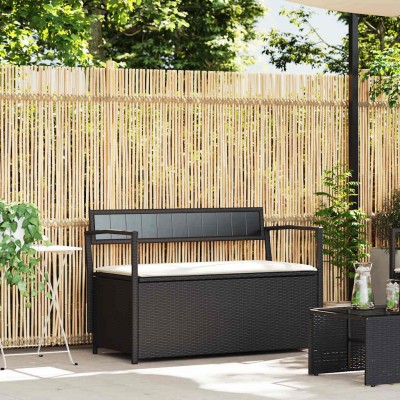Garden bench with cushion,...