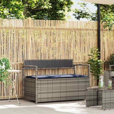 Garden bench with cushion,...