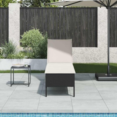 Sun lounger with cushion,...