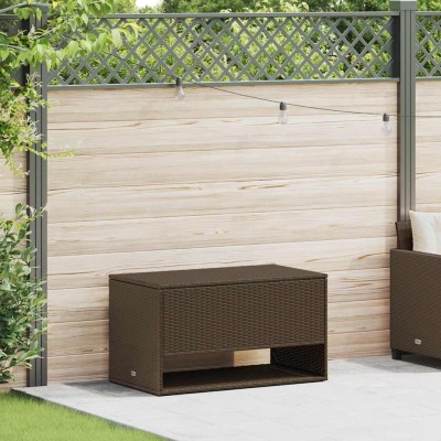 Outdoor cushion box, brown,...