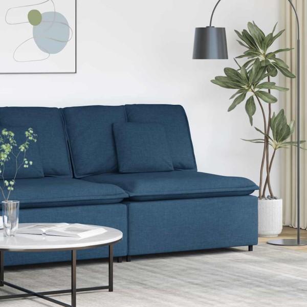Modular sofa with cushions, blue, 100 cm