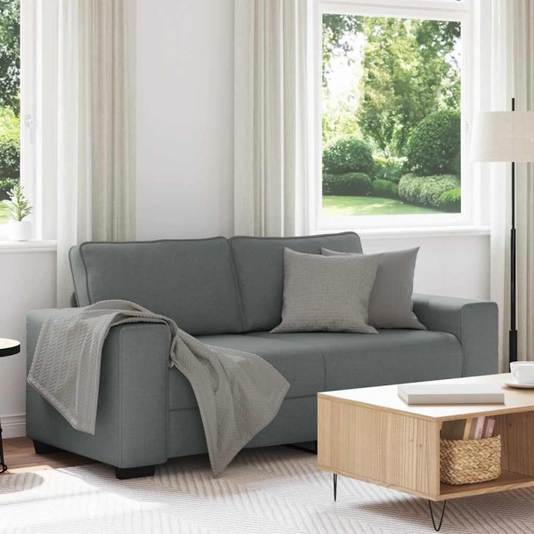Double sofa, dark gray, 180x77x82 cm, fabric