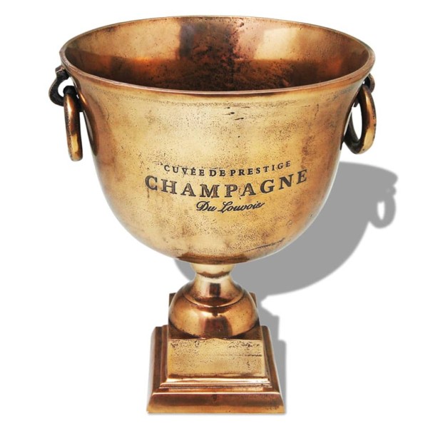 Champagne chilling jar, copper, brown