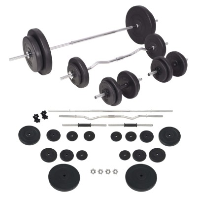 Set of barbells and...