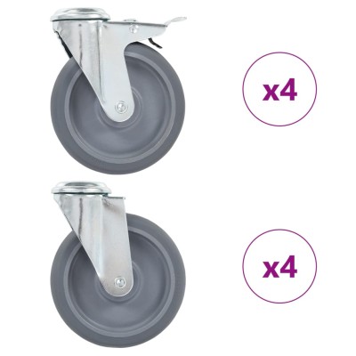 Castors, 8 pcs., 125mm,...