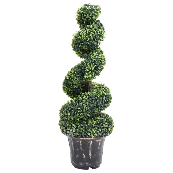 Artificial tub, green, 100cm, spiral shaped