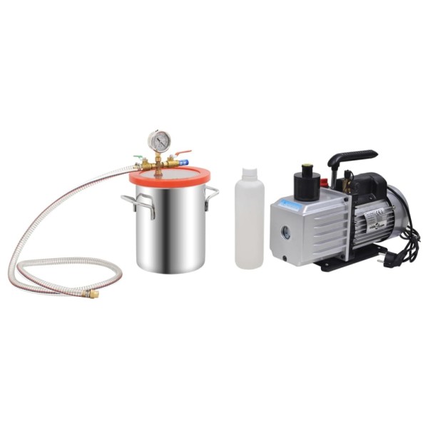 Vacuum chamber with 2-stage pump, 5.5 l