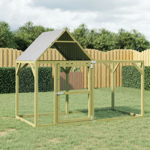 Chicken coop, 200x100x150cm, solid impregnated pine wood