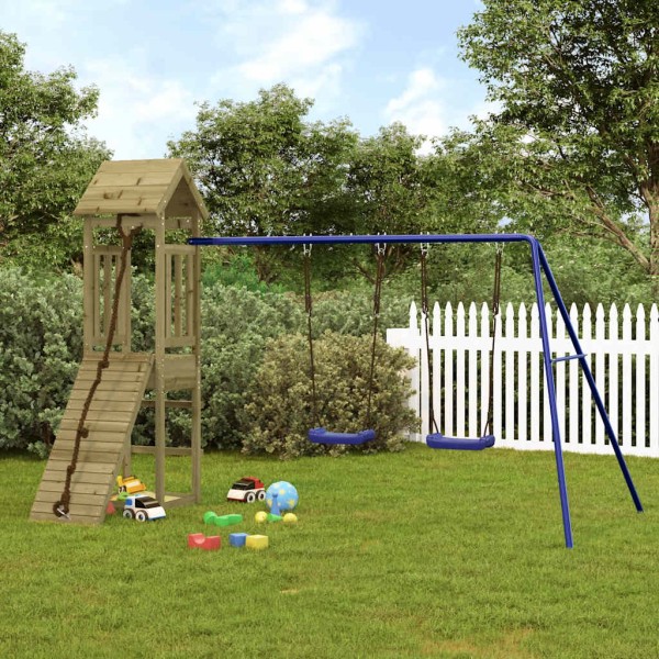 Outdoor playground set, impregnated pine wood
