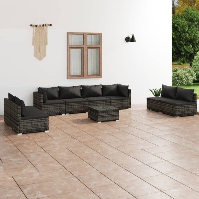 Garden set with cushions, 9...