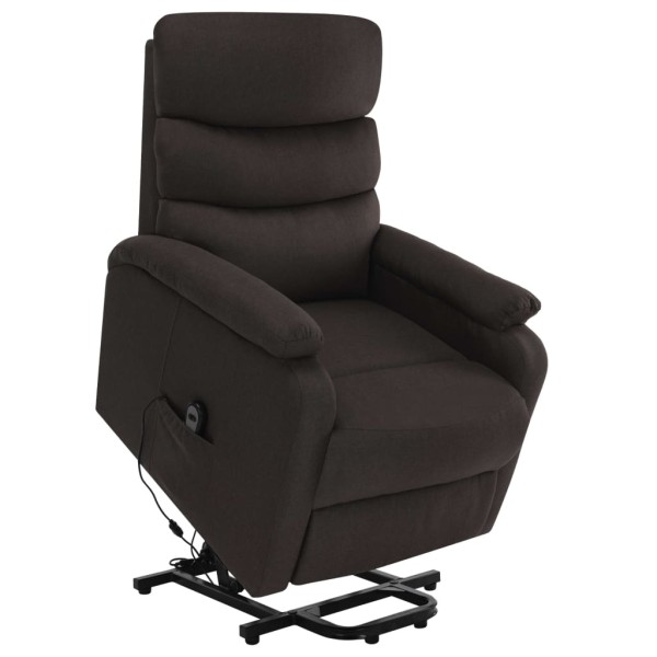 Standing massage chair, dark brown, fabric