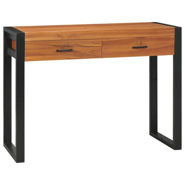 Desk with 2 drawers, 100x40x75cm, teak