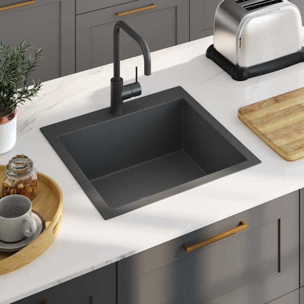 Kitchen, handmade, black, stainless steel
