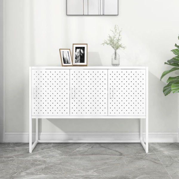 Side cabinet, white, 105x35x75cm, steel