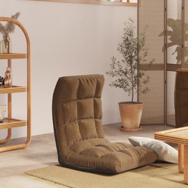 Folding mattress-chair, brown color, fabric