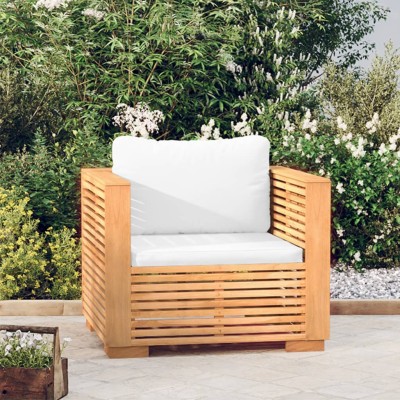 Garden chair with cream...