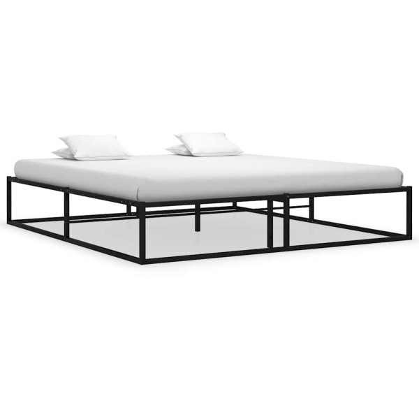 Bed frame, black, 140x200cm, metal