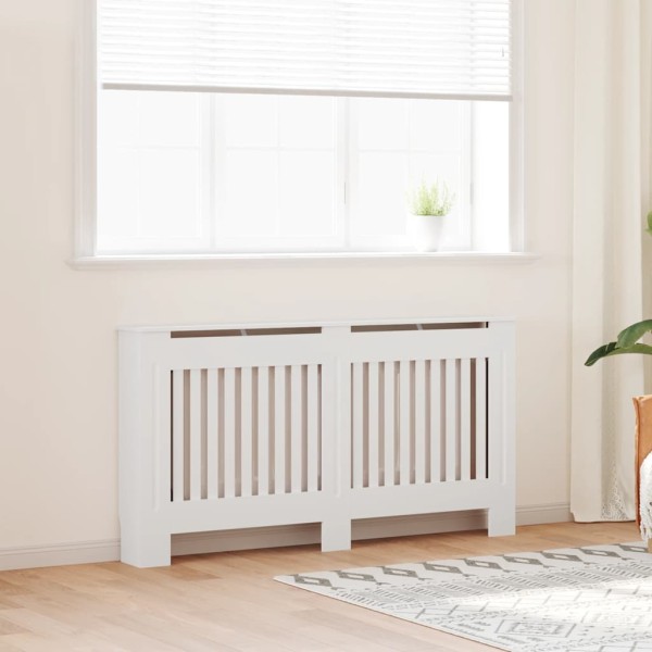 White MDF Grid Radiator Hide with Lentina, 152 cm