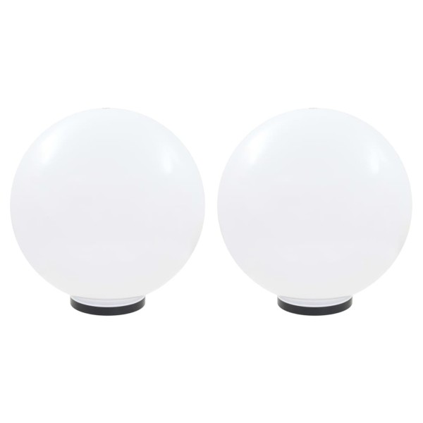 LED lamps, ball-shaped, 2 pcs., spherical, 50cm, PMMA