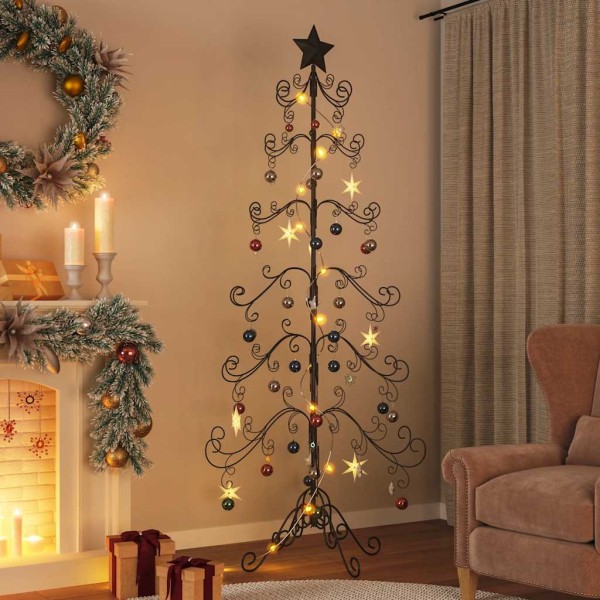 Metal Christmas tree, black, 215 cm