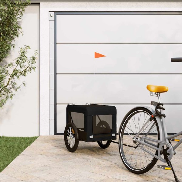Bicycle trailer for pets, black, oxford fabric