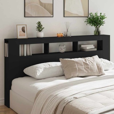 LED headboard, black,...